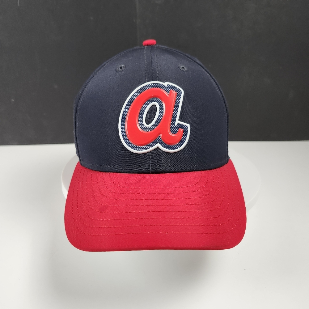 Era 59FIFTY Atlanta Braves Batting Performance Navy/Red 7 1/4 Hat Lower-a VG